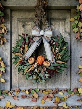 Farmhouse Fall floral wreath